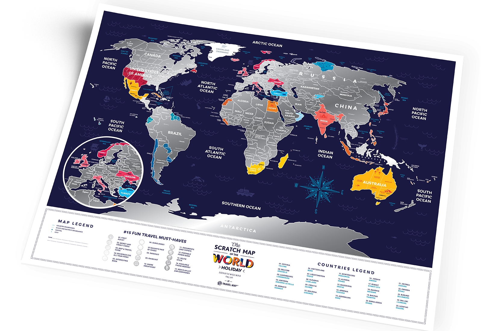Скретч карта Travel Map Holiday World